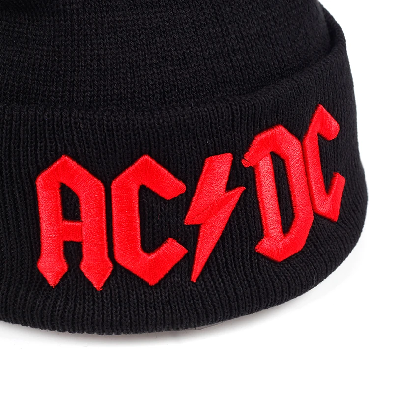 TUNICA Мужская и Женская Зимняя Теплая Шапка-бини, рок ACDC AC/DC рок группа, теплые зимние мягкие вязаные шапочки, шапка для взрослых мужчин и женщин