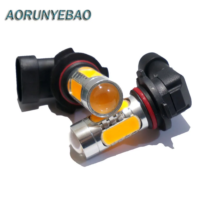 AORUNYEBAO 10 шт. Авто 9006 HB4 9005 HB3 H7 H1 H11 7 5 Вт COB LED с линзами поворотный противотуманный