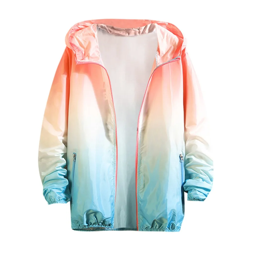 Женский и мужской свитер с капюшоном Солнцезащитный пуловер длинным рукавом