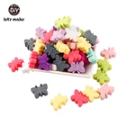 50 шт., силиконовые бусины-бабочки для прорезывания зубов, 3 см