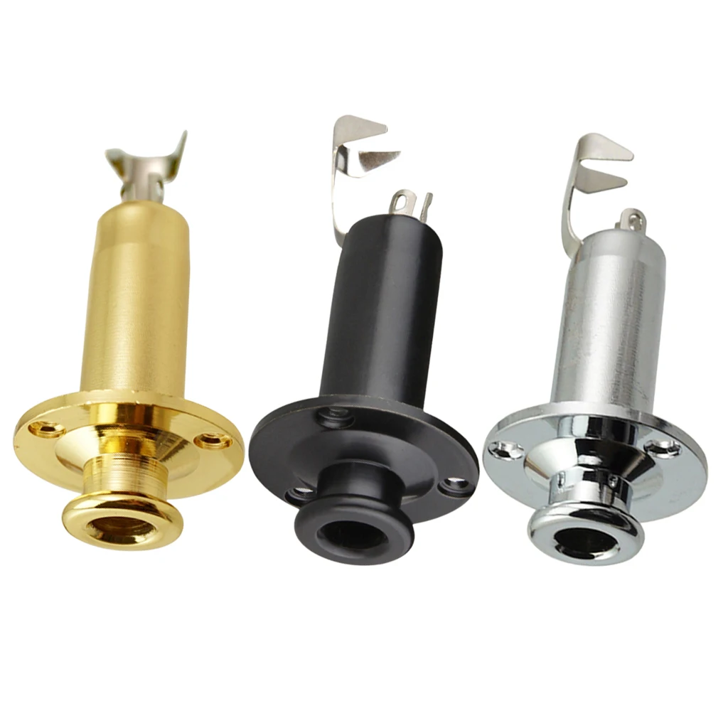 

Латунь 1/4 'ремень конец контактный разъем вход/выход с монтажными винтами Струнные инструменты для электрогитары бас