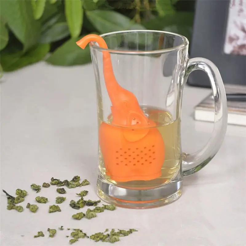 1PCS Hot Selling Elephant Style Silicone Tea Strainer Herbal Spice Infuser Filter Diffuser Kitchen Coffee Tools | Дом и сад