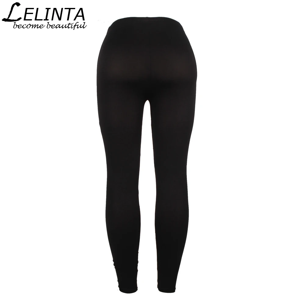 LELINTA женские леггинсы черные фитнес брюки новое поступление простые эластичные