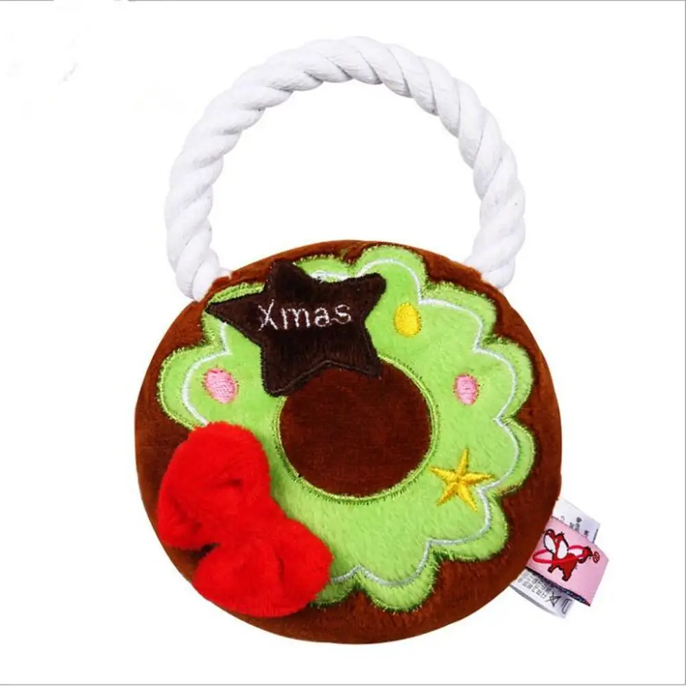 Интерактивные звук голоса милый питомец собака игрушка Стиль узел веревки