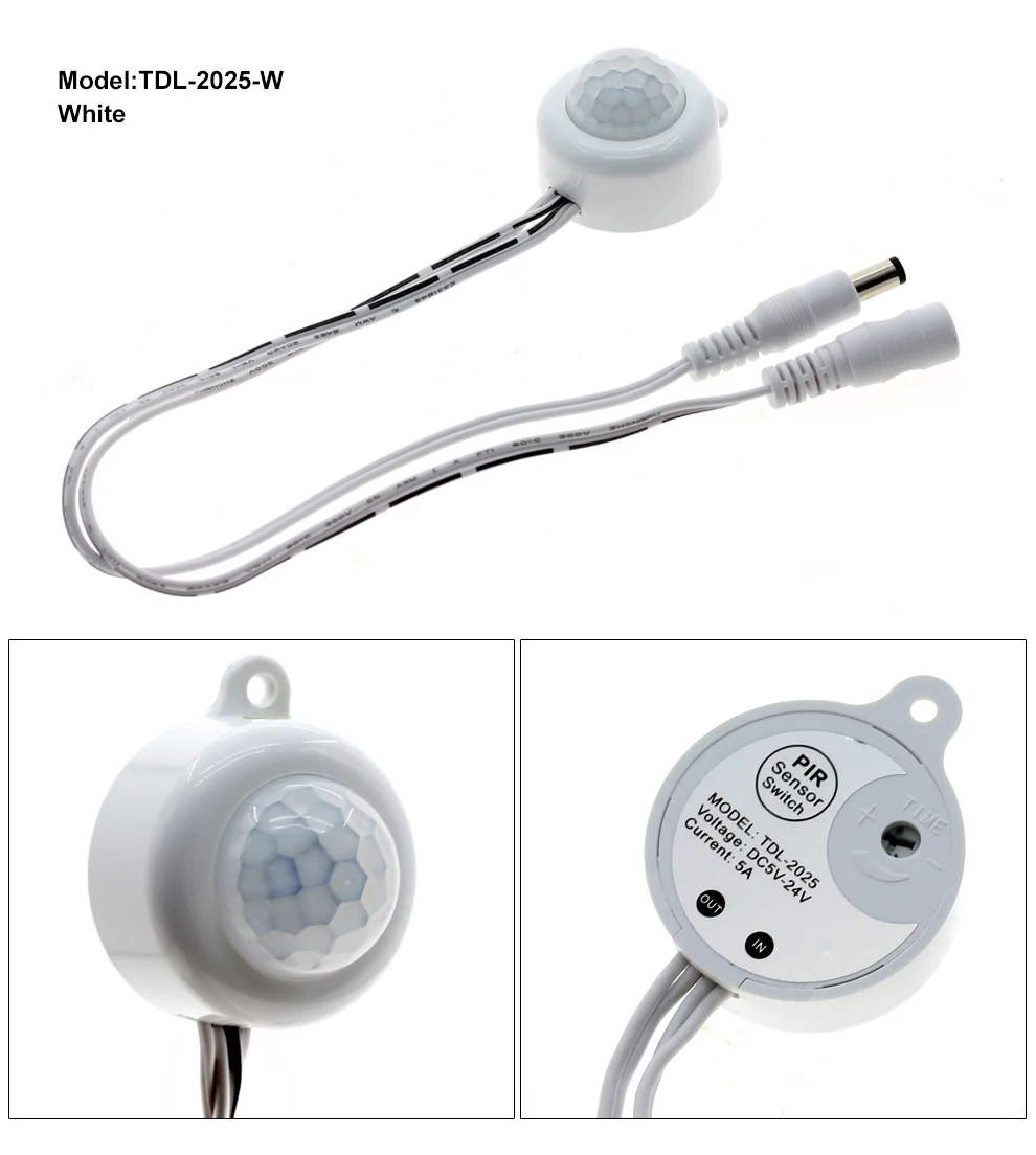 Инфракрасный датчик движения из PIR переключатель DC12-24V 5A/6A человека Boday инфракрасный датчик переключатель с DC разъем для светодиодной ленты