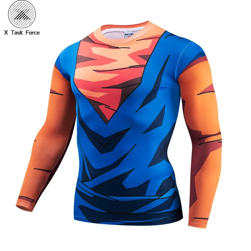 Dragon Ball T shirts Men Anime Fitness T-shirts Cosplay Compression Tshirts Bodybuilding Tops Tees Naruto GOKU Vegeta Camiseta | Мужская