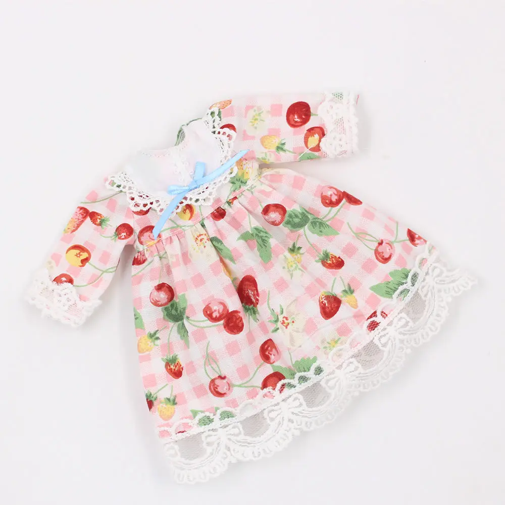 Наряды для Blyth doll клубничное платье костюм для 1/6 azone BJD pullip licca - Цвет: like the picture