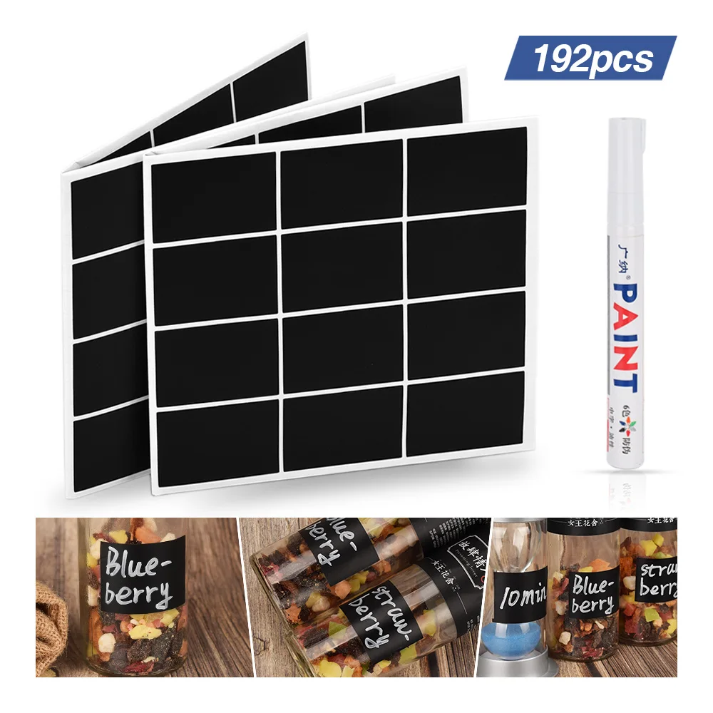 192 шт. водонепроницаемые стикеры на банки кухонные Стикеры для специй бутылки