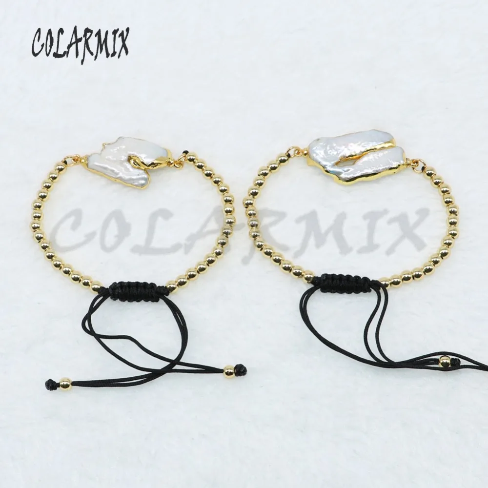 8 шт смешанные формы жемчуг браслет натуральный модные ювелирные изделия