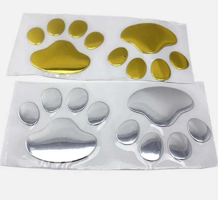 Rete cat следа Золотой сливери металлический цвет ПВХ автомобиля стикер