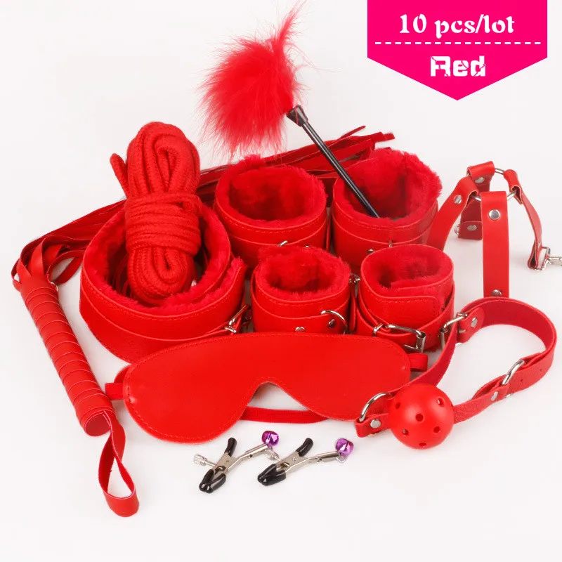 Набор Секс-бондажа 10 шт. сексуальные товары набор для взрослых игр игрушки