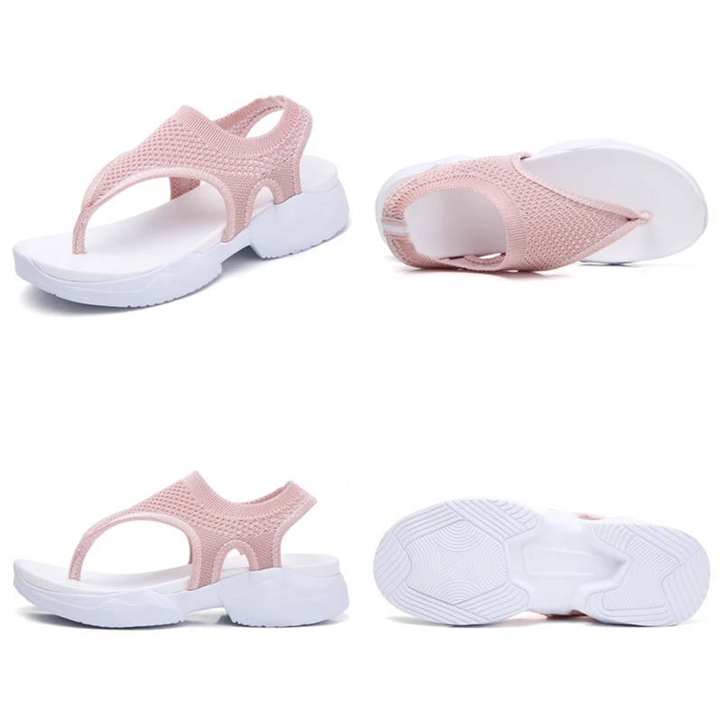 Женские шлепанцы на танкетке TKN удобные домашние тапочки плоской подошве для