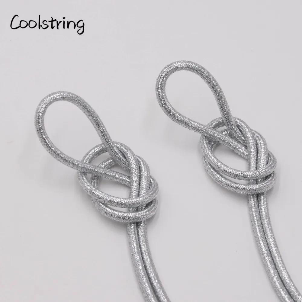 Coolstring однотонные закругленные металлические шнурки блестящие шнурки мигающие Блестящие модные латчеты перламутровые для спорта холст