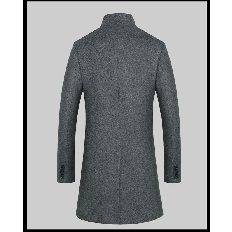 Vogue anmi. новый Человек Длинные плащ шерстяное пальто Зимняя Для мужчин шерсть