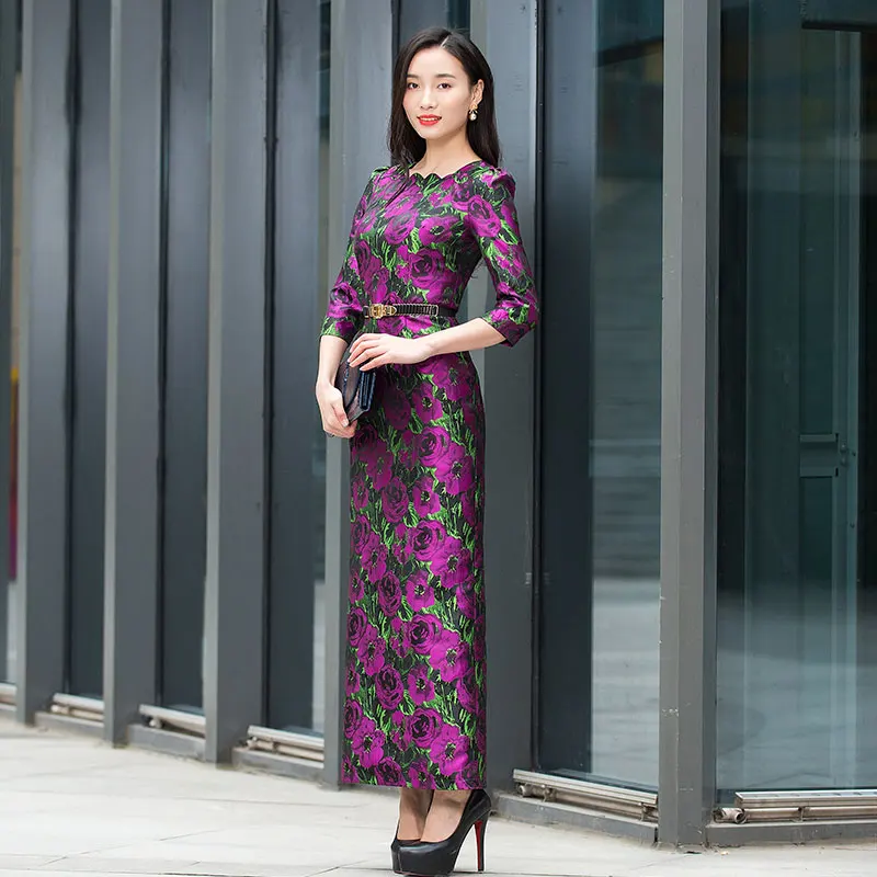 Сезон: весна–лето карандаш длинное платье 2018 Для женщин Элегантный Формальные