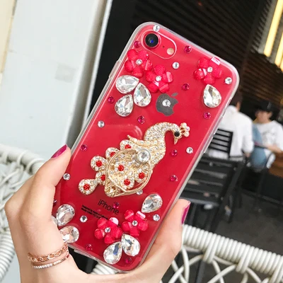 Beautiful Shiny Jewelled Stand Phone Holder Cover Clear Case For LG G7 G6 G8 Q7 Q6 V20 V30 V30S V40 V50 Stylo 4 Cases |