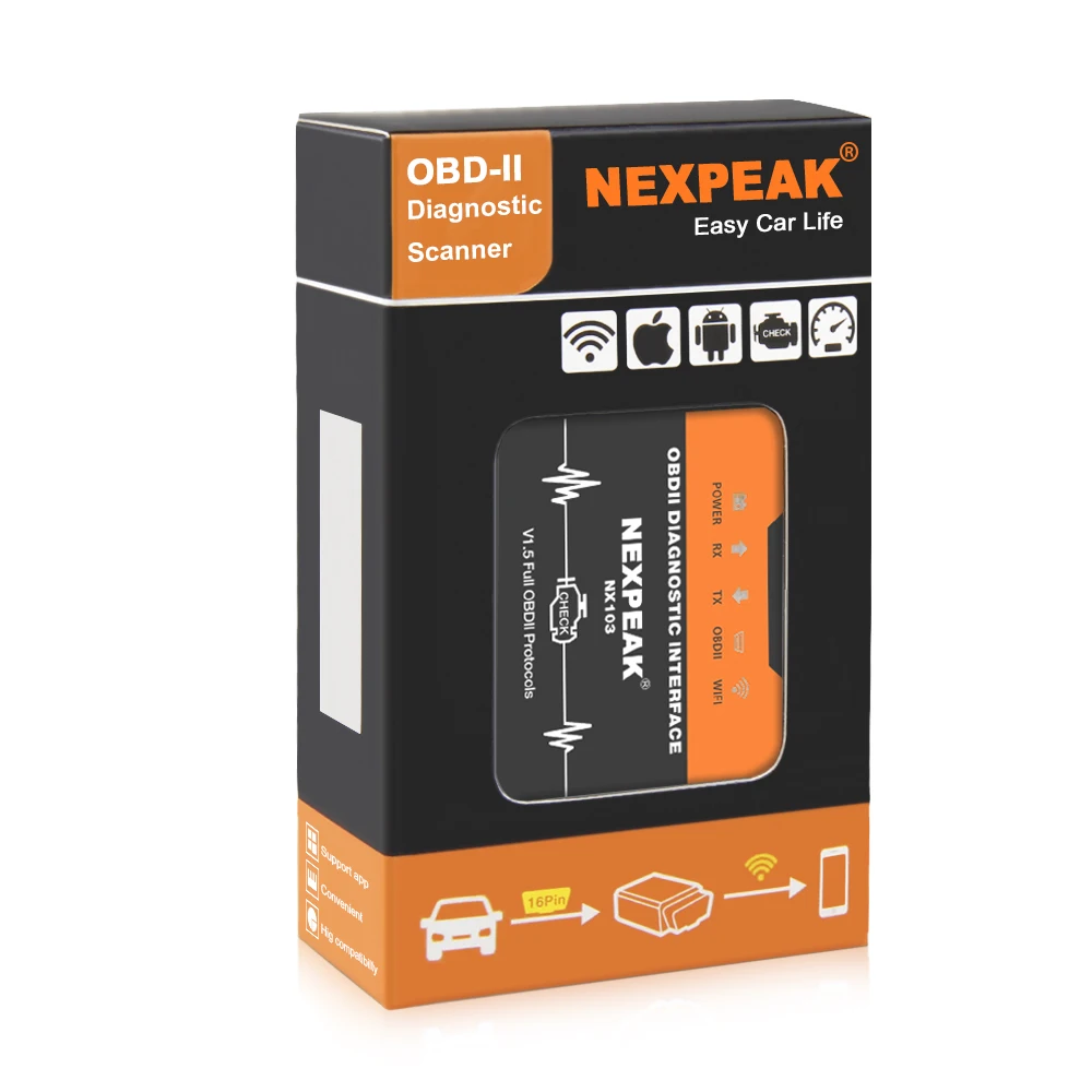 ELM327 V1.5 wifi OBD2 адаптер PIC18F25K80 OBD 2 сканер автомобильный диагностический инструмент сканер OBD EML327 для iPhone IOS Wi-Fi ELM 327