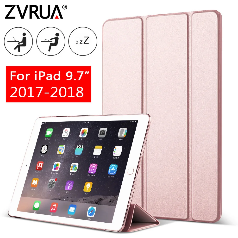 Чехол для нового iPad 9.7 дюймов 2017 zvrua ура Цвет ПУ магнит проснуться сна новых модель