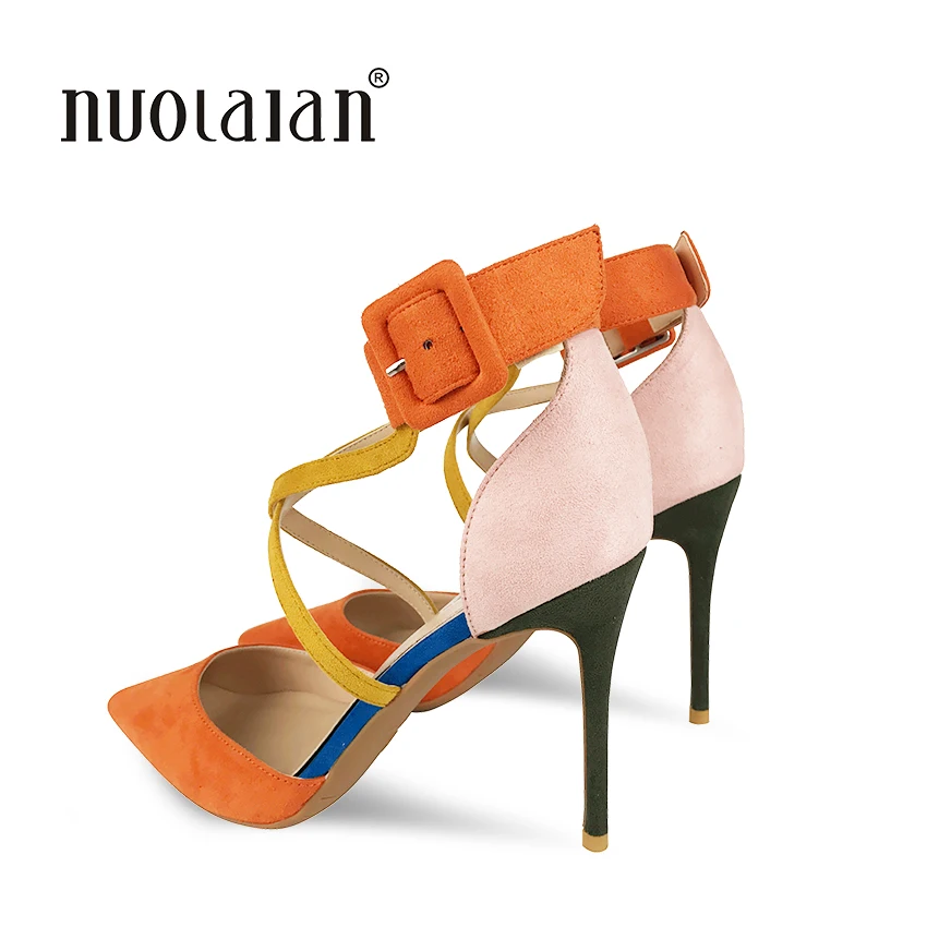 Женские туфли-лодочки с ремешком на щиколотке тонком высоком каблуке | Обувь