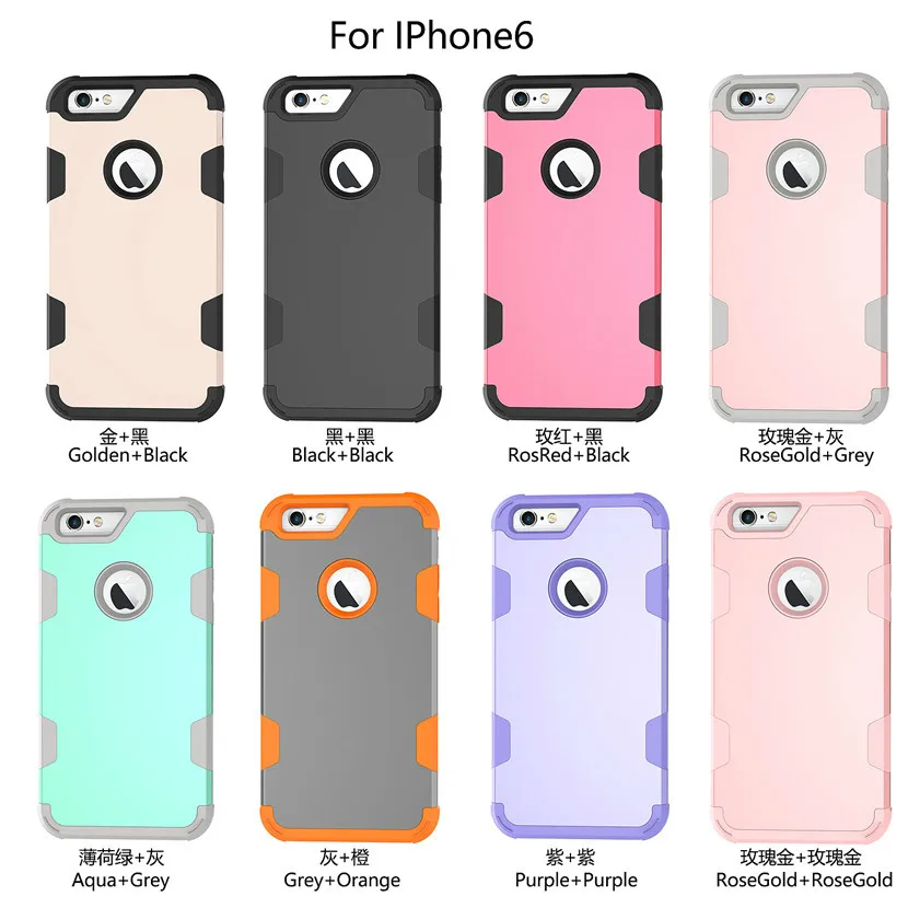 3 в 1 гибридный защитный чехол для Iphone X 6 6s 7 8 Plus Lady Heavy Duty ударопрочный PC +