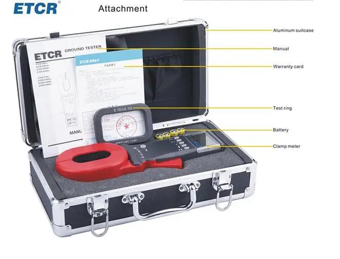ETCR2000C+ зажим тестер сопротивления заземления 0,01-1200