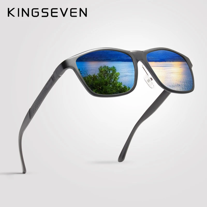 KINGSEVEN, фирменный дизайн, поляризационные солнцезащитные очки, мужские, для путешествий, солнцезащитные очки, мужские, модные, квадратные, для вождения, Oculos De Sol