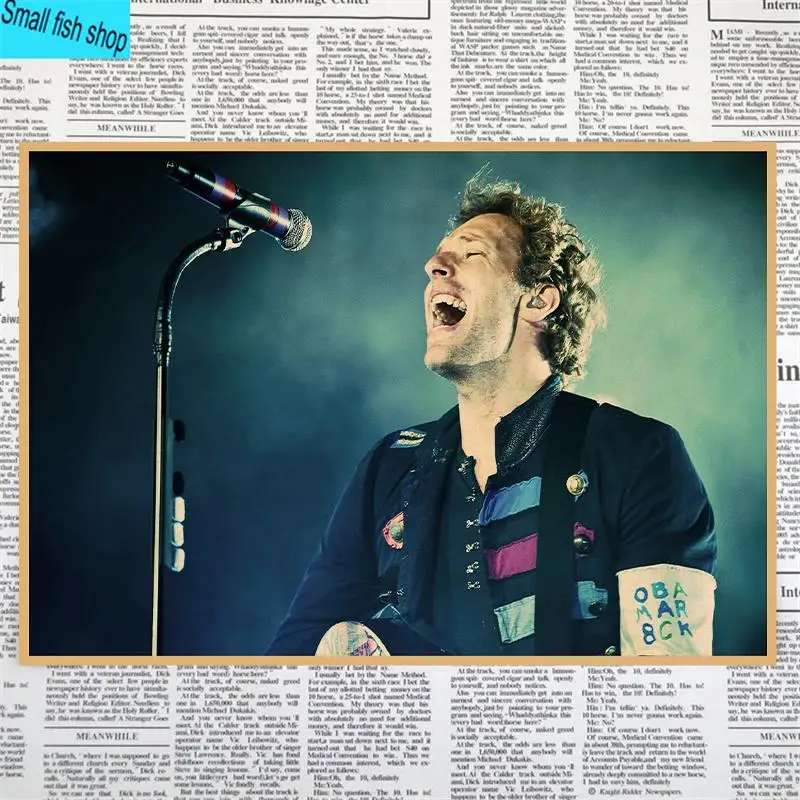 Coldplay украшения для домашнего интерьера крафт-кислотная рок-музыка плакат рисунок core наклейки на стену