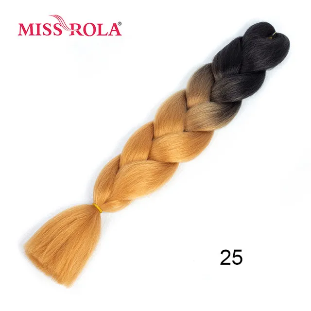 #31 Miss Rola, 24 дюйма, крупное плетение, синтетические волосы для наращивания, 100 г, высокотемпературное волокно, Омбре, тон, вязание крючком, плетение волос 89 цветов - Цвет: #31