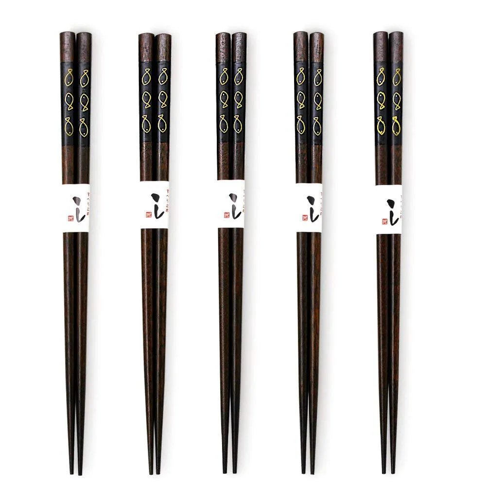 Палочки для еды китайские натуральные японские палочки набор 5 пар палочек