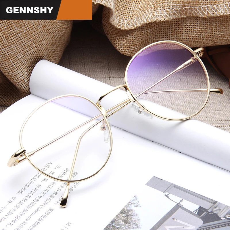 Новинка винтажные круглые очки модная большая оптическая оправа двухцветные