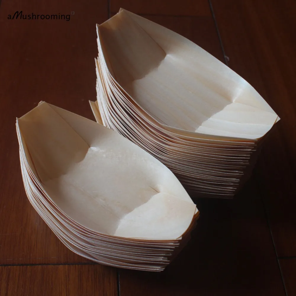 X50 одноразовый деревянный поднос для суши ресторанный еды фруктов свадьбы дня