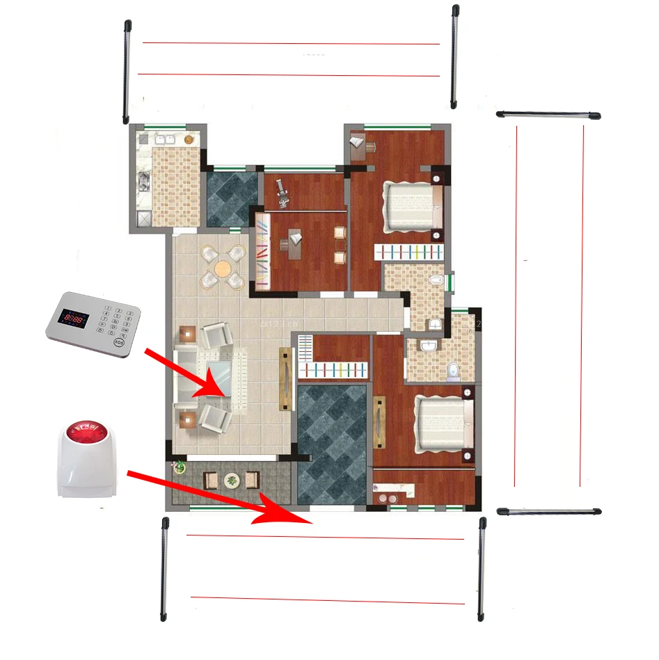Беспроводной датчик проникновения на забор инфракрасный фотоэлектрический датчик луча для системы безопасности дома