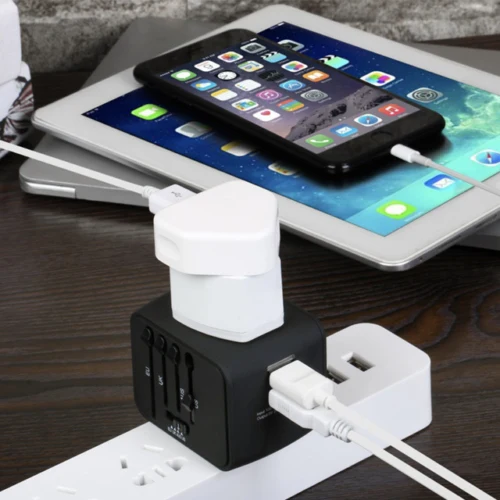 2019 Новое поступление Идеальный дорожный адаптер All-in-one International Dual USB charger UK/EU/AU/Asia |