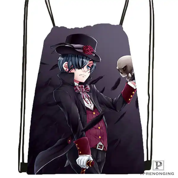 Custom Ciel. Phantomhive. full. @ 01 рюкзак с кулиской сумка милый Детская (черная спинка) 31x40 см