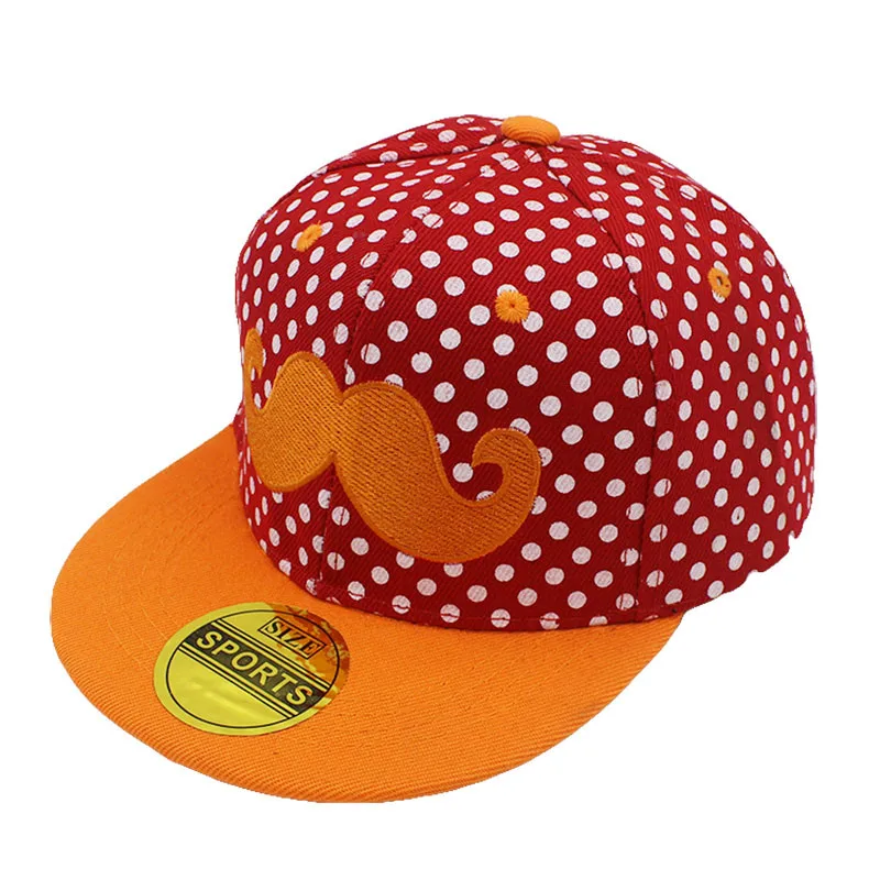 LOVINGSHA Unisex Kids Adjustable For 3-8 Years Old Children Canvas Beard Hip-Hop Baseball Caps Boys Girls Snapback Cap C-5