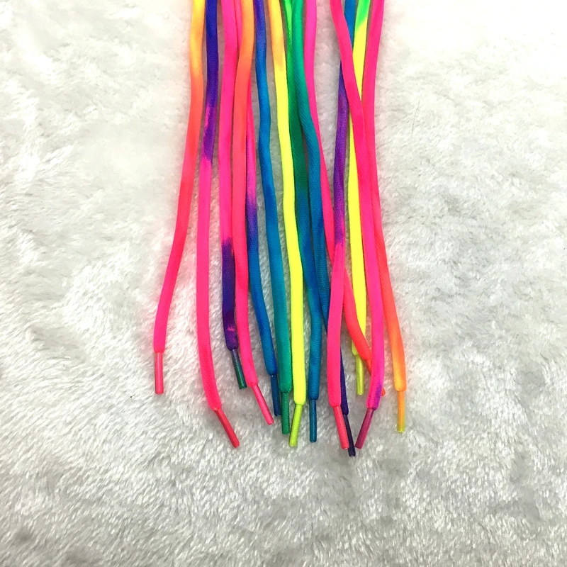 1 Pairs Rainbow Shoelaces Round Sneaker Shoe laces Fashion Colorful ShoeLace For All Shoes 100CM 120CM Strings YC-1