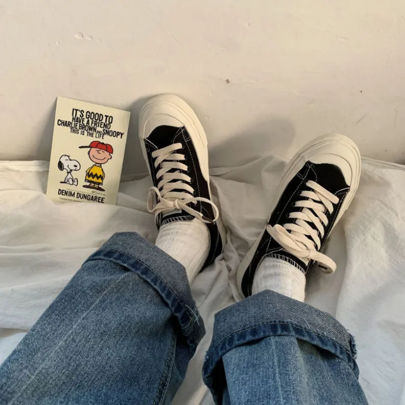 QWEDF Новая женская обувь с подошвой из вулканизированной резины белые парусиновые