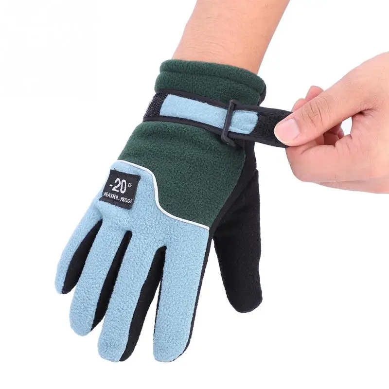 Women Light Blue Женские мужские зимние уличные спортивные теплые перчатки ветрозащитные теплые перчатки на весь палец для отдыха на открытом воздухе, кемпинга, катания на лыжах, велоспорта, велосипедных перчаток - Цвет: Women Light Blue