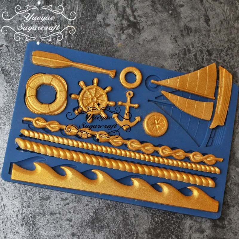 Yueyue Sugarcraft Морская Лодка силиконовая форма помадка для украшения торта