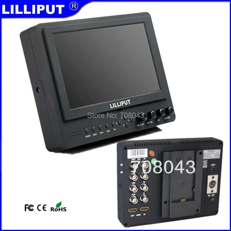 Lilliput 665/S 7 дюймов 3G-SDI монитор с HDMI входом 3G-SDI HDMI выход+ " дюймовый артикуляционный волшебный рычаг+ Супер Зажим