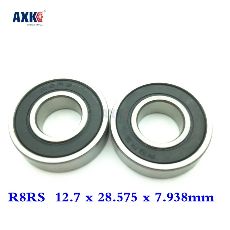 

Axk 5pcs R8-2rs R8rs R8rs R8 Rs Deep Groove Ball Bearings 12.7 X 28.575 X 7.938mm Free Shipping High Quality