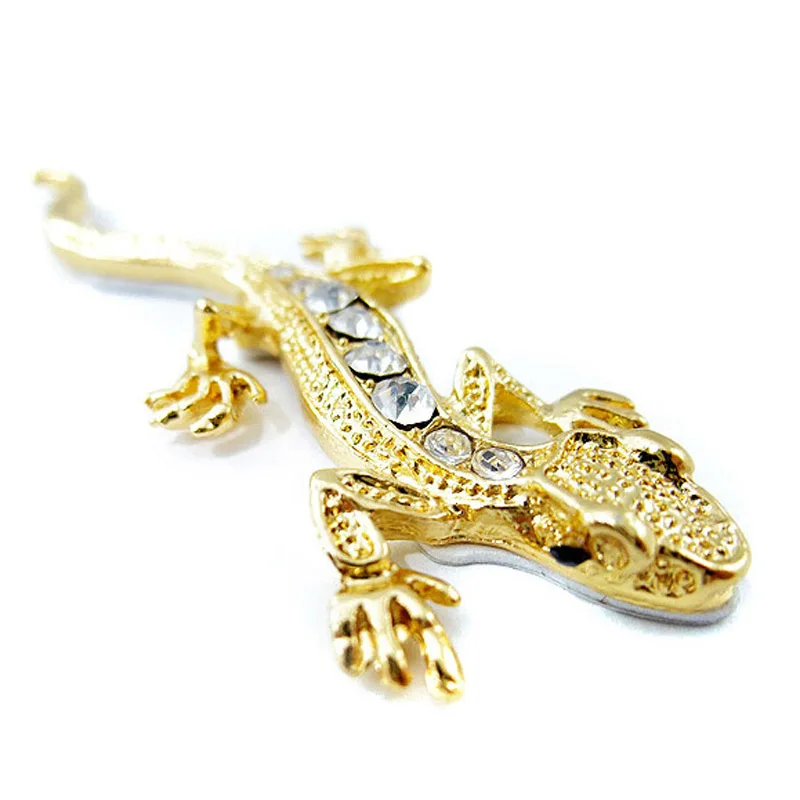 3D Автомобильная наклейка металлическая стена из сплава Ящерица Геккон