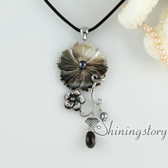 Ожерелья в виде цветка камеи Радужный розовый пингвин белый устричный морской