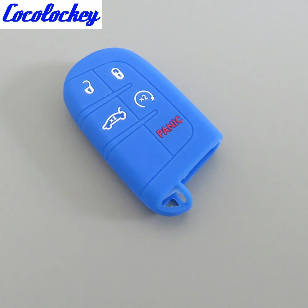 Cocolockey силиконовый чехол ключ для Jeep Cherokee Renegade для Dodge Journey Dart Durango Зарядное устройство для Chrysler 300C случае ключ
