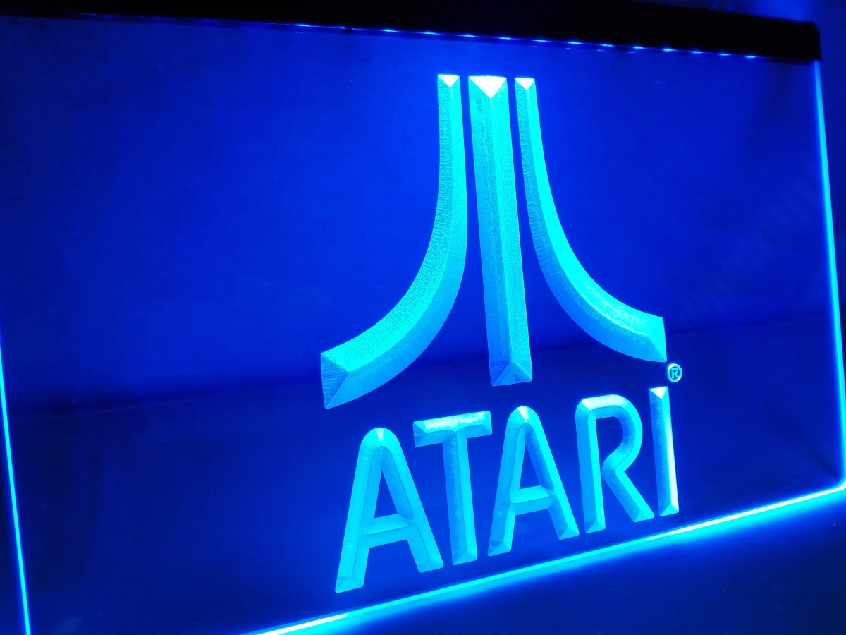 Игровой ПК LH022 Atari с логотипом Подарочный дисплей светодиодный неоновый