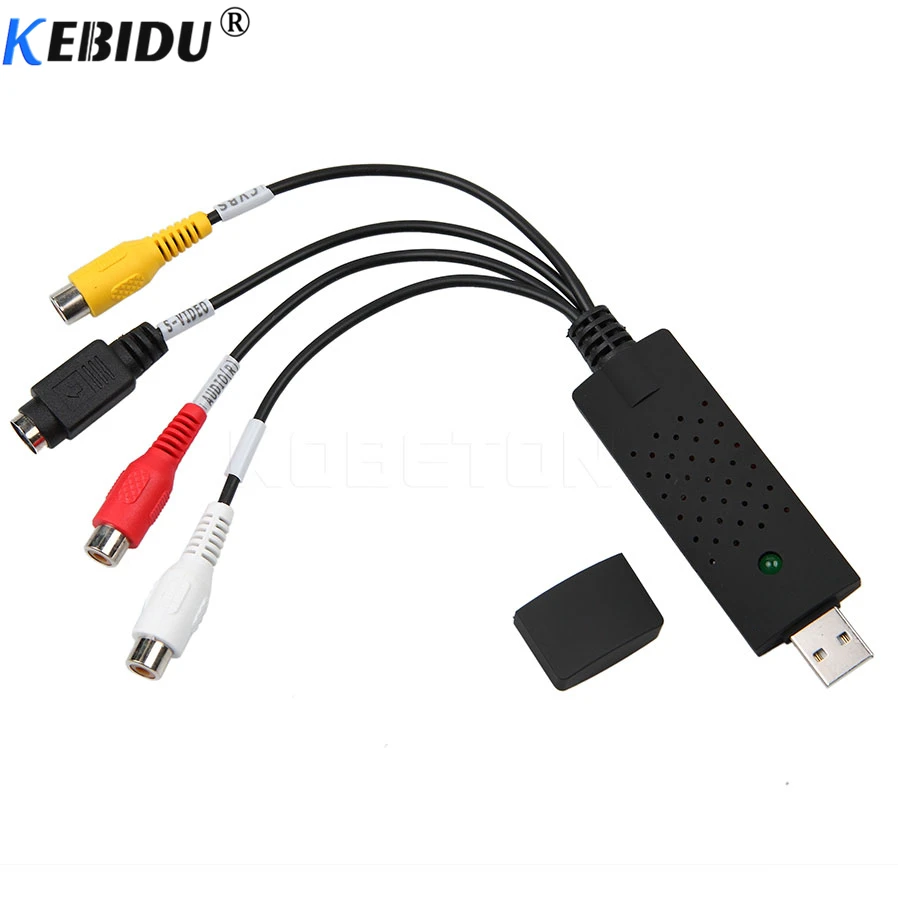 Kebidu легко заглушка USB 2 0 Аудио Видео карта захвата адаптер VHS на DVD видео конвертер - Фото №1