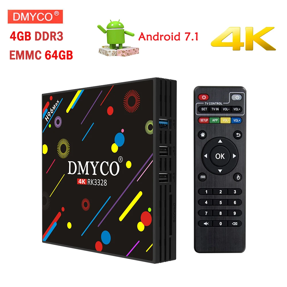 H96 Max H2 4 Гб 64 ГБ Android 7 1 tv Box RK3328 четырехъядерный бит K Smart Bluetooth 0 USB 3 WiFi медиаплеер