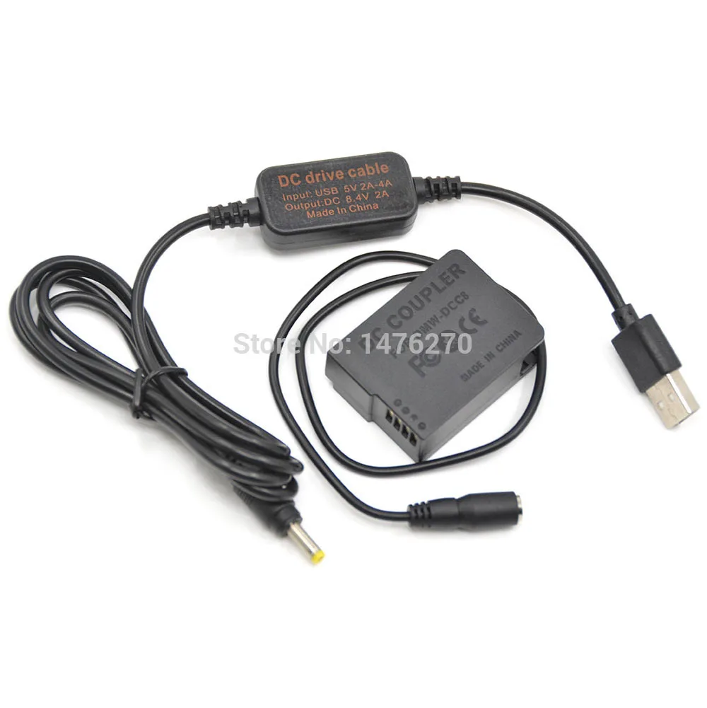 Мощность банк usb кабель+ DMW-DCC8 DMW-BLC12E поддельные батареи для lumix DMC GH2 GH2K GH2S G81 G85 GX8 FZ1000 FZ2500 FZ300 FZ200 G6 G7 G5
