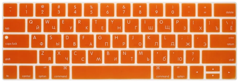 RYGOU градиентный цвет русская Силиконовая Клавиатура США чехол для Macbook Pro 13 Сенсорная панель клавиатура протектор для Mac Book Pro 15