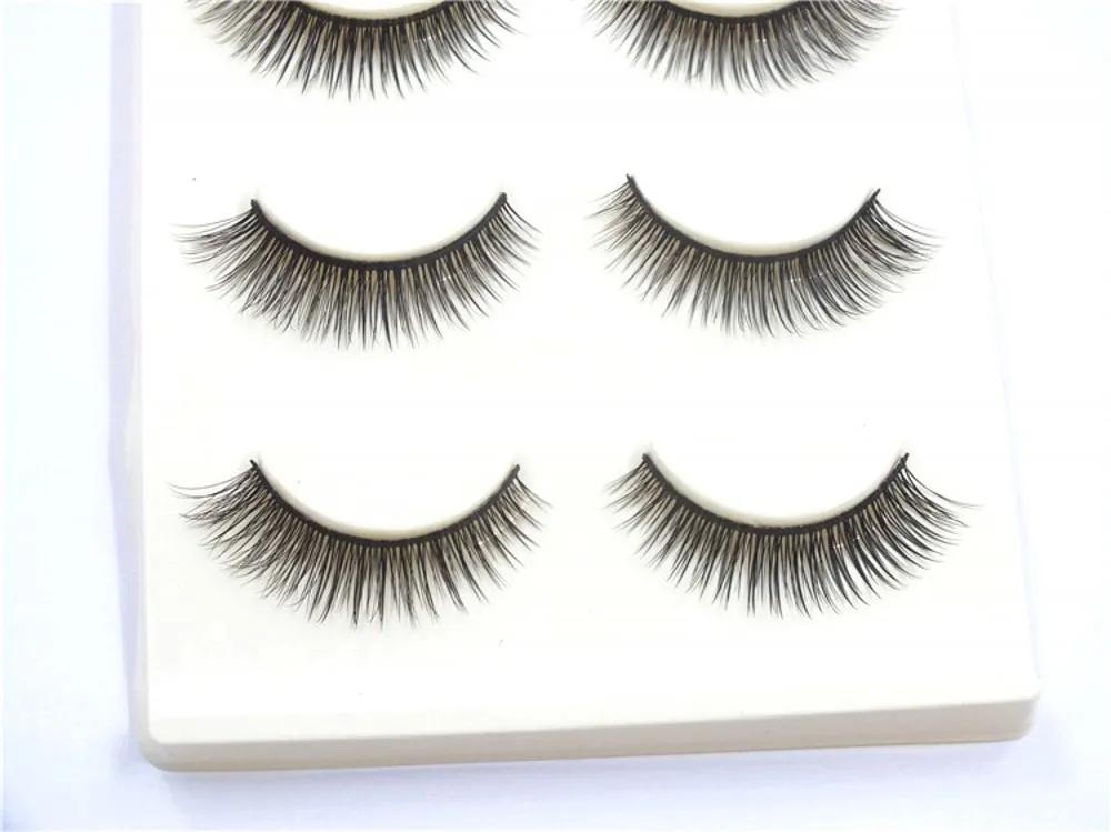 Ежедневный Макияж 3d накладные ресницы натуральная полоса черные синтетические